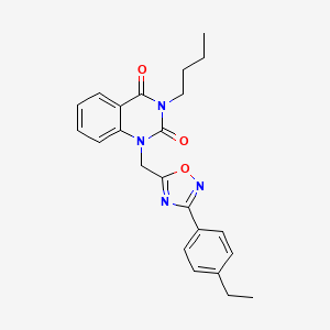 molecular formula C23H24N4O3 B2620845 3-butyl-1-((3-(4-ethylphenyl)-1,2,4-oxadiazol-5-yl)methyl)quinazoline-2,4(1H,3H)-dione CAS No. 1207008-56-7
