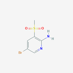 molecular formula C6H7BrN2O2S B2620852 5-Bromo-3-(methylsulfonyl)pyridin-2-amine CAS No. 1256957-75-1