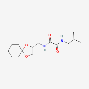 molecular formula C15H26N2O4 B2620853 N1-(1,4-dioxaspiro[4.5]decan-2-ylmethyl)-N2-isobutyloxalamide CAS No. 941995-99-9