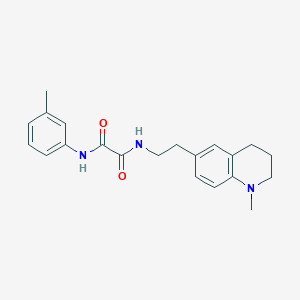 molecular formula C21H25N3O2 B2620854 N1-(2-(1-methyl-1,2,3,4-tetrahydroquinolin-6-yl)ethyl)-N2-(m-tolyl)oxalamide CAS No. 946311-95-1