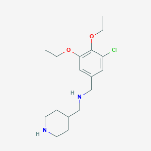 molecular formula C17H27ClN2O2 B262086 N-(3-chloro-4,5-diethoxybenzyl)-N-(4-piperidinylmethyl)amine 
