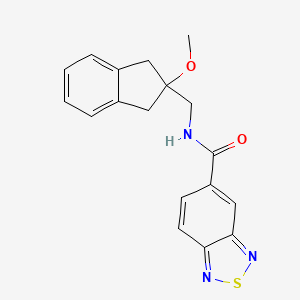 molecular formula C18H17N3O2S B2620860 N-((2-methoxy-2,3-dihydro-1H-inden-2-yl)methyl)benzo[c][1,2,5]thiadiazole-5-carboxamide CAS No. 2034529-88-7