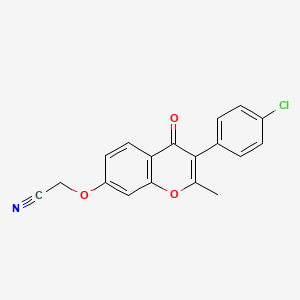 2-((3-(4-chlorophenyl)-2-methyl-4-oxo-4H-chromen-7-yl)oxy)acetonitrile