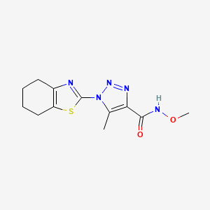 molecular formula C12H15N5O2S B2620862 N-甲氧基-5-甲基-1-(4,5,6,7-四氢苯并[d]噻唑-2-基)-1H-1,2,3-三唑-4-甲酰胺 CAS No. 1286727-81-8