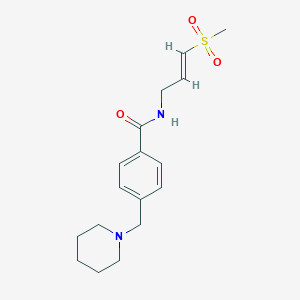 N-[(E)-3-Methylsulfonylprop-2-enyl]-4-(piperidin-1-ylmethyl)benzamide