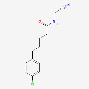 molecular formula C13H15ClN2O B2620871 5-(4-氯苯基)-N-(氰基甲基)戊酰胺 CAS No. 1645462-69-6