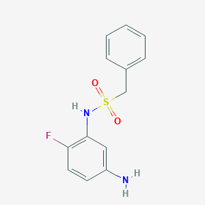 molecular formula C13H13FN2O2S B2620875 N-(5-氨基-2-氟苯基)-1-苯甲磺酰胺 CAS No. 926198-47-2