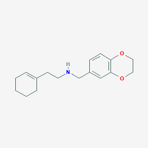 molecular formula C17H23NO2 B262088 2-(1-cyclohexen-1-yl)-N-(2,3-dihydro-1,4-benzodioxin-6-ylmethyl)ethanamine 