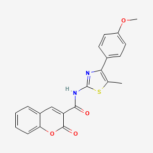 molecular formula C21H16N2O4S B2620888 N-(4-(4-甲氧基苯基)-5-甲基噻唑-2-基)-2-氧代-2H-色烯-3-甲酰胺 CAS No. 536733-88-7