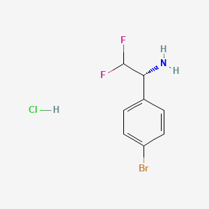 molecular formula C8H9BrClF2N B2620889 (R)-1-(4-Bromophenyl)-2,2-difluoroethanamine hydrochloride CAS No. 2225127-09-1