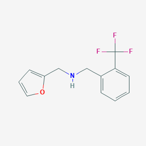 molecular formula C13H12F3NO B262089 N-(2-furylmethyl)-N-[2-(trifluoromethyl)benzyl]amine 