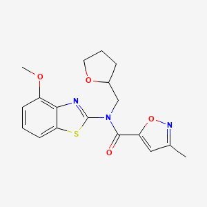 N-(4-methoxybenzo[d]thiazol-2-yl)-3-methyl-N-((tetrahydrofuran-2-yl)methyl)isoxazole-5-carboxamide