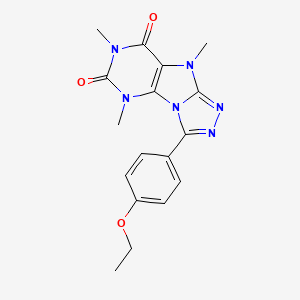 molecular formula C17H18N6O3 B2620894 8-(4-Ethoxyphenyl)-1,3,5-trimethylpurino[8,9-c][1,2,4]triazole-2,4-dione CAS No. 921859-41-8