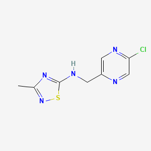 molecular formula C8H8ClN5S B2620904 N-[(5-chloropyrazin-2-yl)methyl]-3-methyl-1,2,4-thiadiazol-5-amine CAS No. 2094368-29-1