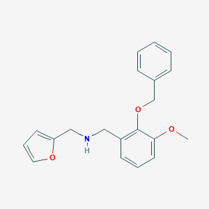 molecular formula C20H21NO3 B262091 1-[2-(benzyloxy)-3-methoxyphenyl]-N-(furan-2-ylmethyl)methanamine 