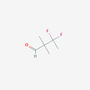 molecular formula C6H10F2O B2620918 3,3-Difluoro-2,2-dimethylbutanal CAS No. 1996581-55-5