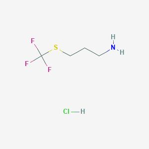 molecular formula C4H9ClF3NS B2620919 3-(三氟甲基硫代)丙胺盐酸盐 CAS No. 1286744-14-6