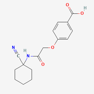 molecular formula C16H18N2O4 B2620921 4-{[(1-Cyanocyclohexyl)carbamoyl]methoxy}benzoic acid CAS No. 1050016-38-0
