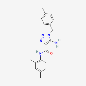 molecular formula C19H21N5O B2620927 5-amino-N-(2,4-dimethylphenyl)-1-(4-methylbenzyl)-1H-1,2,3-triazole-4-carboxamide CAS No. 845867-38-1