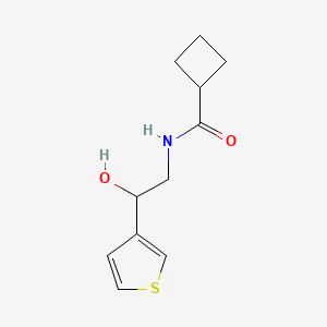 molecular formula C11H15NO2S B2620930 N-(2-hydroxy-2-(thiophen-3-yl)ethyl)cyclobutanecarboxamide CAS No. 1251544-86-1