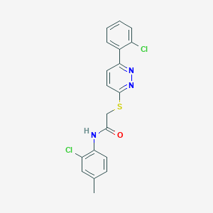molecular formula C19H15Cl2N3OS B2620943 N-(2-chloro-4-methylphenyl)-2-((6-(2-chlorophenyl)pyridazin-3-yl)thio)acetamide CAS No. 1428351-08-9