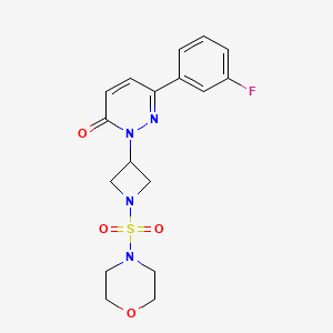 6-(3-Fluorophenyl)-2-(1-morpholin-4-ylsulfonylazetidin-3-yl)pyridazin-3-one