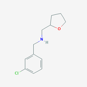 molecular formula C12H16ClNO B262095 N-(3-chlorobenzyl)-N-(tetrahydro-2-furanylmethyl)amine 