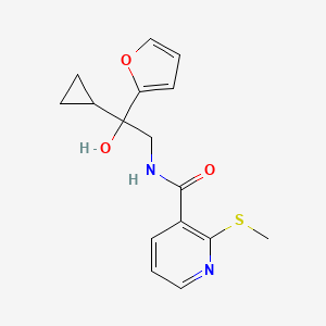 N-(2-cyclopropyl-2-(furan-2-yl)-2-hydroxyethyl)-2-(methylthio)nicotinamide