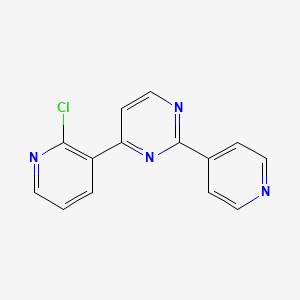 molecular formula C14H9ClN4 B2620965 4-(2-Chloropyridin-3-yl)-2-(pyridin-4-yl)pyrimidine CAS No. 1312186-10-9