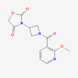 molecular formula C13H13N3O5 B2620971 3-(1-(2-Methoxynicotinoyl)azetidin-3-yl)oxazolidine-2,4-dione CAS No. 2034271-06-0