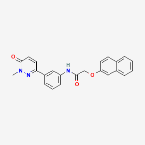 molecular formula C23H19N3O3 B2620973 N-(3-(1-methyl-6-oxo-1,6-dihydropyridazin-3-yl)phenyl)-2-(naphthalen-2-yloxy)acetamide CAS No. 941920-83-8