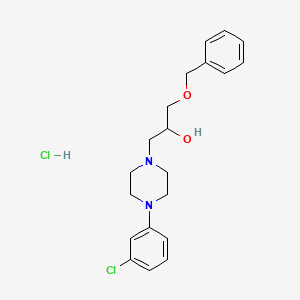 molecular formula C20H26Cl2N2O2 B2620978 1-(Benzyloxy)-3-(4-(3-chlorophenyl)piperazin-1-yl)propan-2-ol hydrochloride CAS No. 1052402-93-3