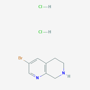 molecular formula C8H11BrCl2N2 B2620979 3-Bromo-5,6,7,8-tetrahydro-1,7-naphthyridine dihydrochloride CAS No. 2177267-75-1