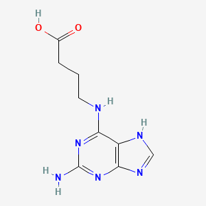 molecular formula C9H12N6O2 B2620980 4-((2-amino-9H-purin-6-yl)amino)butanoic acid CAS No. 1435999-93-1