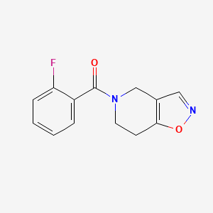 molecular formula C13H11FN2O2 B2620981 (6,7-dihydroisoxazolo[4,5-c]pyridin-5(4H)-yl)(2-fluorophenyl)methanone CAS No. 2034487-25-5