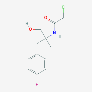 2-Chloro-N-[1-(4-fluorophenyl)-3-hydroxy-2-methylpropan-2-yl]acetamide