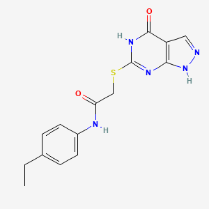 molecular formula C15H15N5O2S B2620987 N-(4-ethylphenyl)-2-((4-oxo-4,5-dihydro-1H-pyrazolo[3,4-d]pyrimidin-6-yl)thio)acetamide CAS No. 878066-69-4