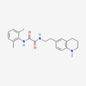 molecular formula C22H27N3O2 B2621000 N1-(2,6-dimethylphenyl)-N2-(2-(1-methyl-1,2,3,4-tetrahydroquinolin-6-yl)ethyl)oxalamide CAS No. 946281-51-2