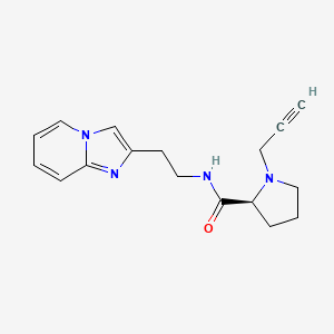 molecular formula C17H20N4O B2621003 (2S)-N-(2-{imidazo[1,2-a]pyridin-2-yl}ethyl)-1-(prop-2-yn-1-yl)pyrrolidine-2-carboxamide CAS No. 1375162-25-6