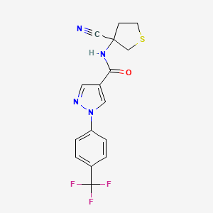 N-(3-Cyanothiolan-3-yl)-1-[4-(trifluoromethyl)phenyl]pyrazole-4-carboxamide