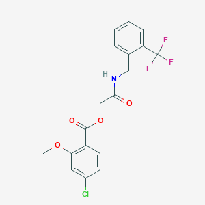 ({[2-(Trifluoromethyl)phenyl]methyl}carbamoyl)methyl 4-chloro-2-methoxybenzoate