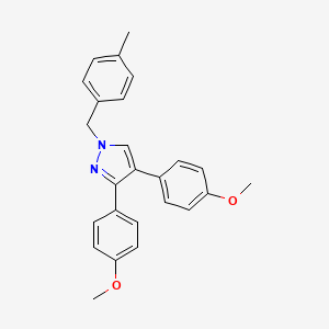 3,4-bis(4-methoxyphenyl)-1-(4-methylbenzyl)-1H-pyrazole