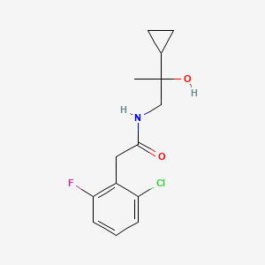 2-(2-chloro-6-fluorophenyl)-N-(2-cyclopropyl-2-hydroxypropyl)acetamide