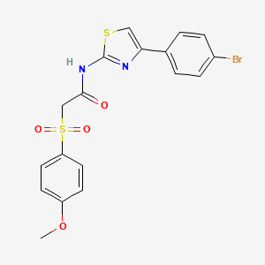 N-(4-(4-bromophenyl)thiazol-2-yl)-2-((4-methoxyphenyl)sulfonyl)acetamide