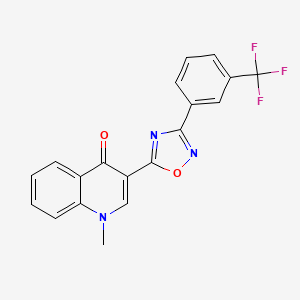 1-methyl-3-(3-(3-(trifluoromethyl)phenyl)-1,2,4-oxadiazol-5-yl)quinolin-4(1H)-one
