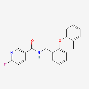 6-fluoro-N-{[2-(2-methylphenoxy)phenyl]methyl}pyridine-3-carboxamide