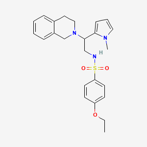 N-(2-(3,4-dihydroisoquinolin-2(1H)-yl)-2-(1-methyl-1H-pyrrol-2-yl)ethyl)-4-ethoxybenzenesulfonamide