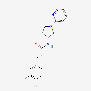 3-(4-chloro-3-methylphenyl)-N-(1-(pyridin-2-yl)pyrrolidin-3-yl)propanamide