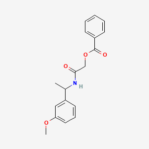 {[1-(3-METHOXYPHENYL)ETHYL]CARBAMOYL}METHYL BENZOATE