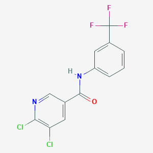 molecular formula C13H7Cl2F3N2O B2621039 5,6-dichloro-N-[3-(trifluoromethyl)phenyl]pyridine-3-carboxamide CAS No. 877137-22-9